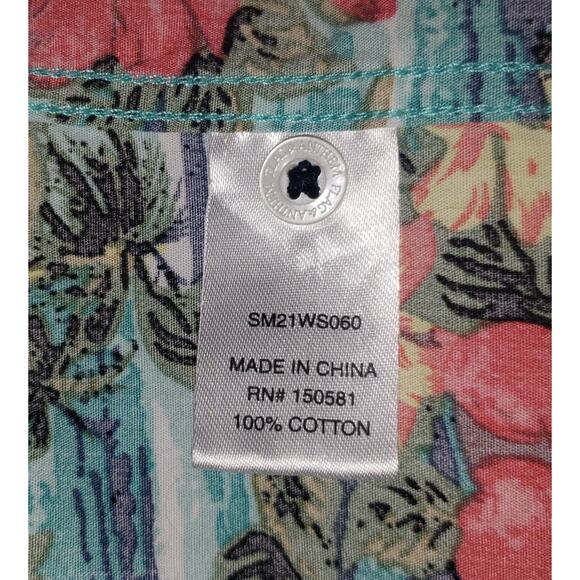 Flag & Anthem Mens XL Floral Button Down Shirt Casual Summer Coastal Style - Picture 9 of 10